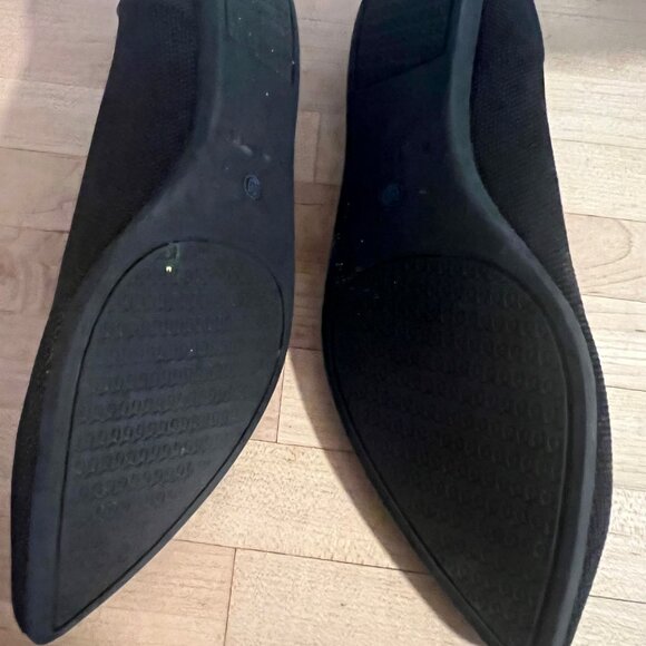 Rothy's Black Flats with Blue Trim - Picture 4 of 4